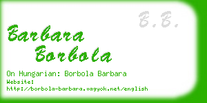 barbara borbola business card